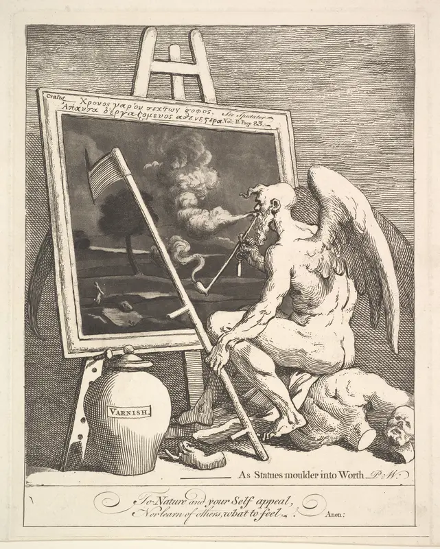 Time Smoking a Picture Wall Art by William Hogarth - High-Resolution Digital Print
