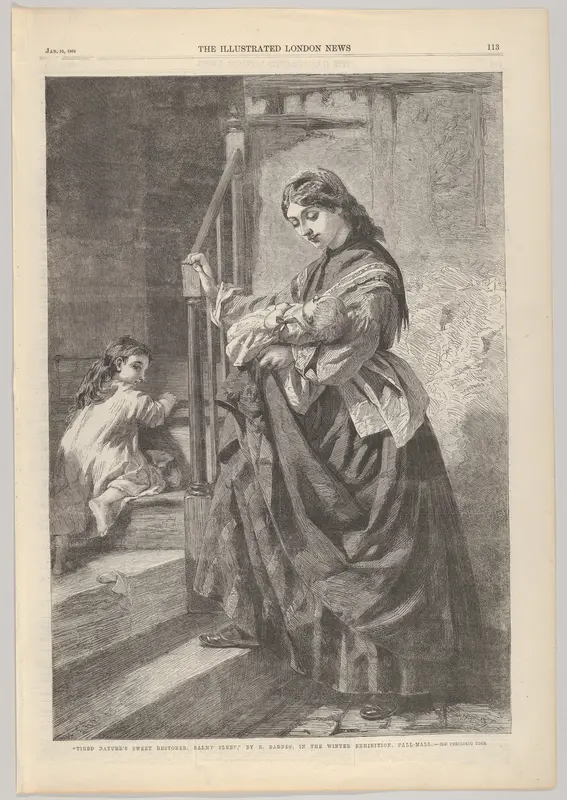 Tired Nature's Sweet Restorer, Balmy Sleep, from "Illustrated London News" Wall Art by William Luson Thomas - High-Resolution Digital Print