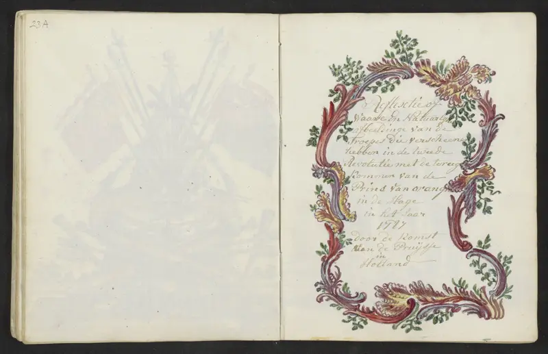 Titel voor het derde hoofdstuk over de nieuwe uniformen na de komst van de Pruisische troepen in 1787 Wall Art by S.G. Casten - High-Resolution Digital Print