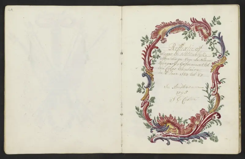 Titel voor het tweede hoofdstuk over de nieuwe Amsterdamse schutterij van 1783-1787 Wall Art by Unknown - High-Resolution Digital Print