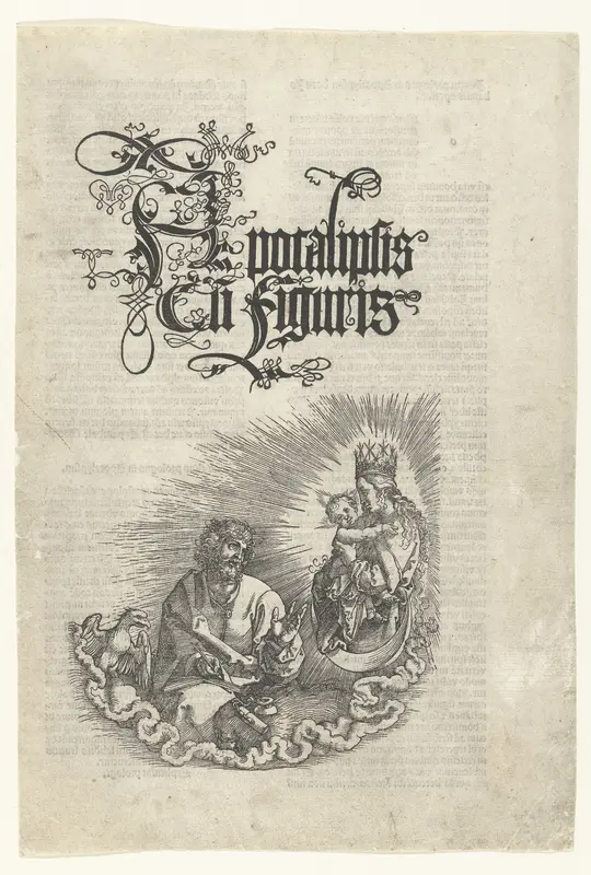 Titelprent met Johannes de Evangelist en Maria met het Christuskind Wall Art by Albrecht Dürer - High-Resolution Digital Print