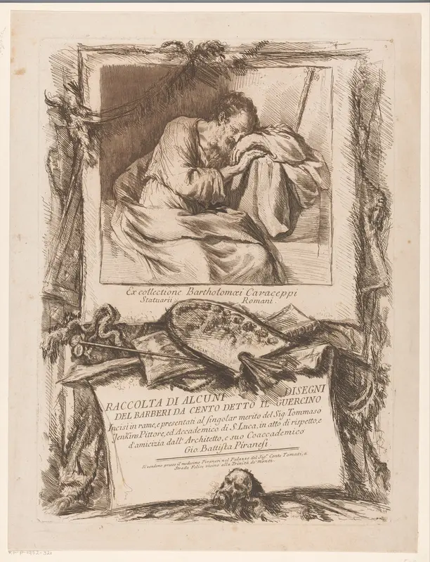 Titelprent met tekening door Guercino Wall Art by Unknown - High-Resolution Digital Print