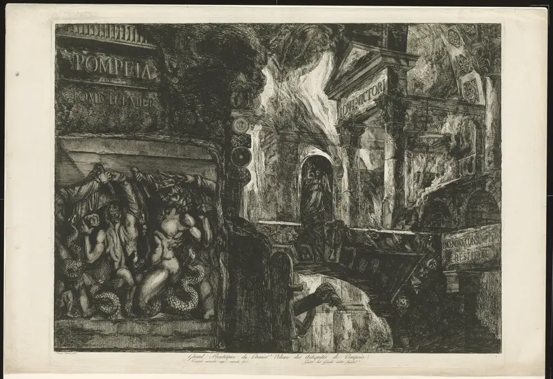 Titelprent met tempel en bouwfragmenten Wall Art by Unknown - High-Resolution Digital Print