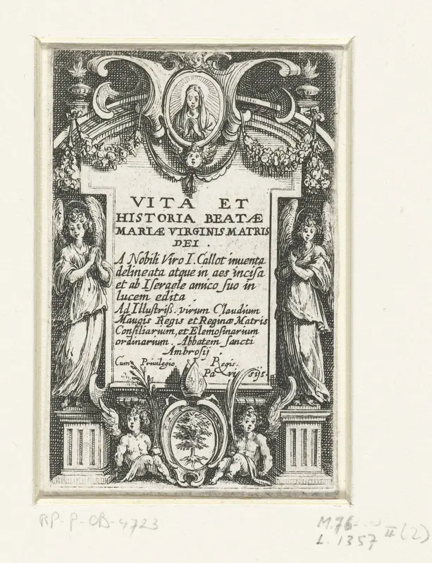 Titelprent voor prentreeks 'Het leven van Maria' Wall Art by Unknown - High-Resolution Digital Print