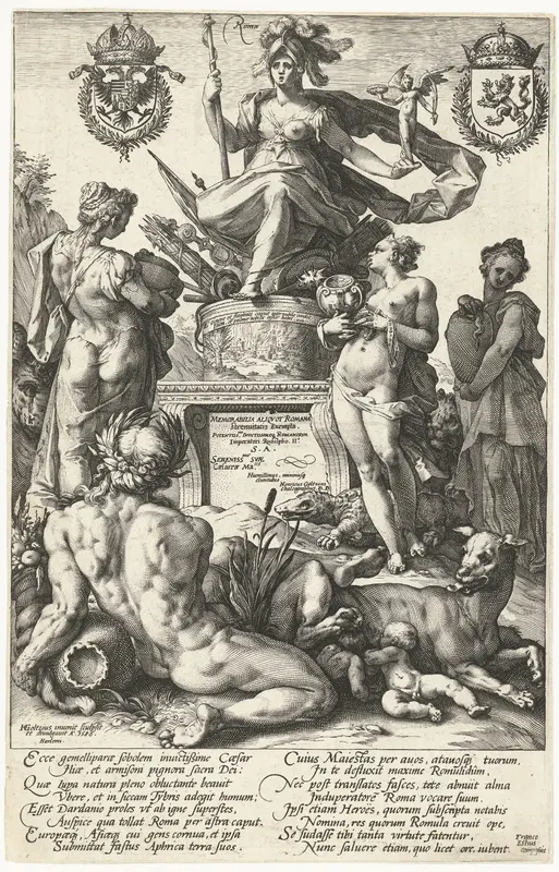 Titelprent voor prentserie De Romeinse helden Wall Art by Unknown - High-Resolution Digital Print