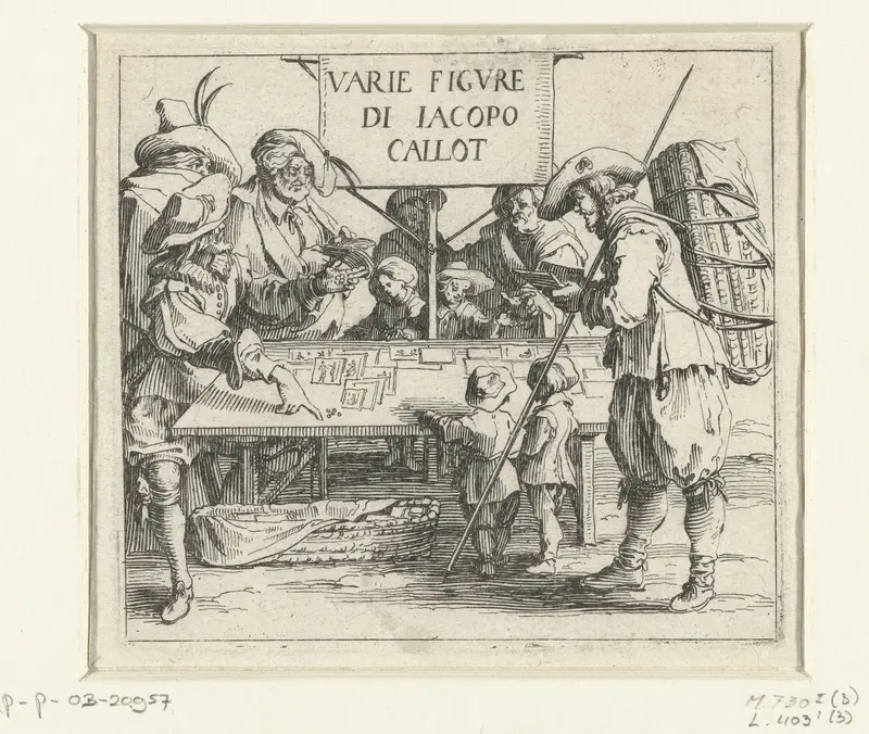 Titelprent voor prentserie 'Diverse figuren' / 'Varie figure di Jacopo Callot' Wall Art by Unknown - High-Resolution Digital Print