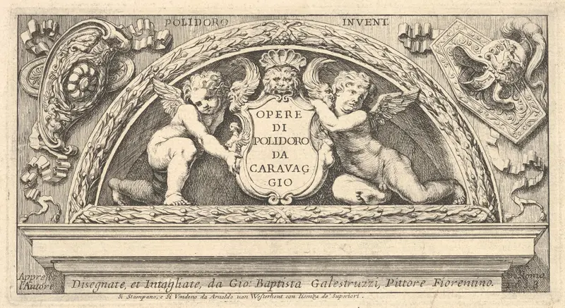 Titeplate to series of prints after Poloidoro by Giovanni Battista Galestruzzi - High-Resolution Digital Print