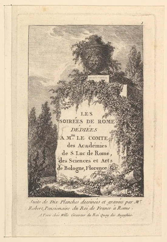 Title, "Les Soirées de Rome" Wall Art by Hubert Robert - High-Resolution Digital Print