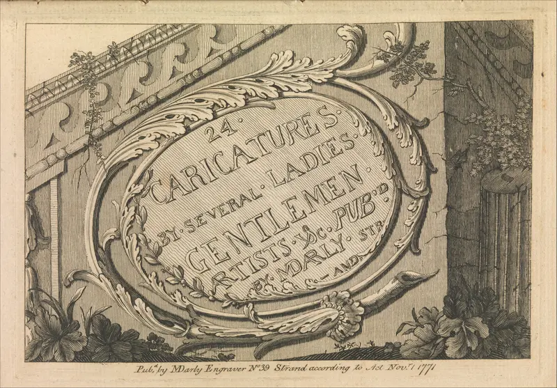 Title Page: 24 Caricatures by Several Ladies, Gentlemen, Artists, &c. Wall Art by Matthias Darly - High-Resolution Digital Print