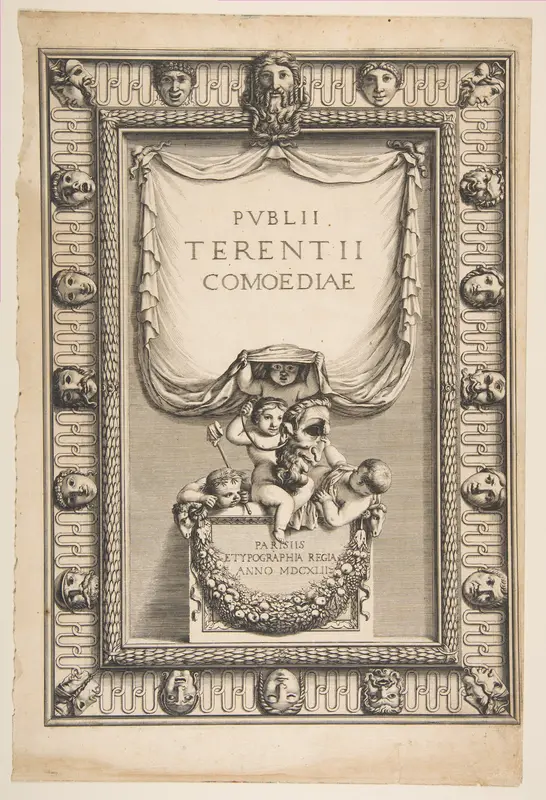Title Page: Comedies of Terence (Publii Terentii Comœdiae) Wall Art by Abraham Bosse - High-Resolution Digital Print