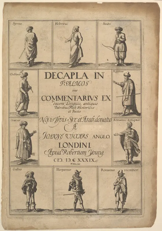 Title page: Decapla in Psalmos