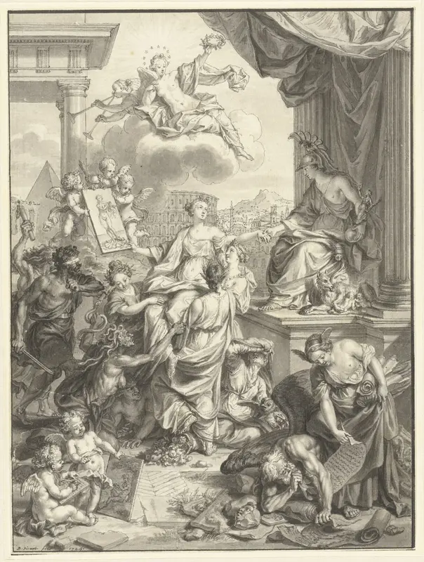 Title Page Design with the Triumph of the Art Painting Wall Art by Unknown - High-Resolution Digital Print