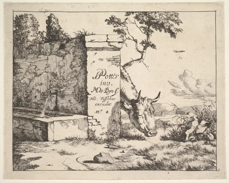 Title page for "Diverses vaches et boeufs" Wall Art by Marcus de Bye - High-Resolution Digital Print
