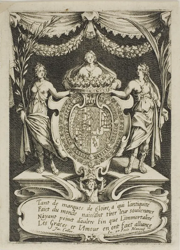 Title Page, from Combat at the Barrier Wall Art by Jacques Callot - High-Resolution Digital Print
