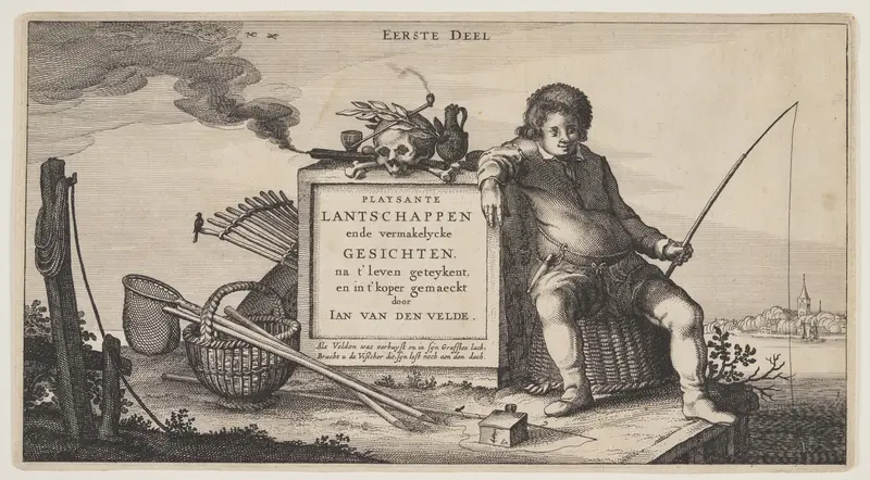 Title page, from Landscapes (Playsante Lantschappen)