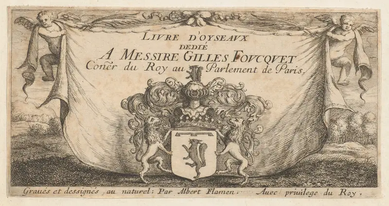 Title Page from "Livre d'Oyseaux" (Book of Birds) Wall Art by Albert Flamen - High-Resolution Digital Print