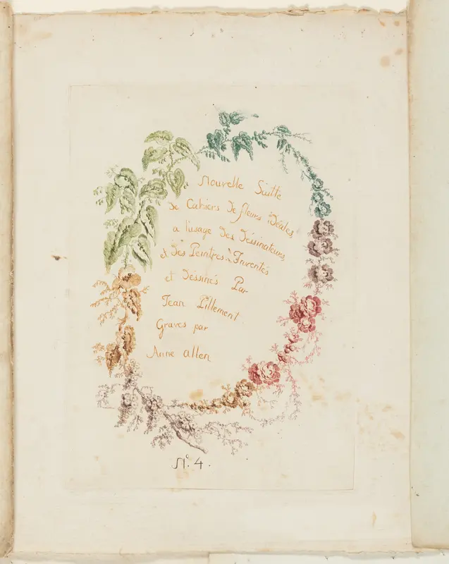 Title Page, from New Suite of Notebooks of Ideal Flowers for Use by Draftsmen and Painters Wall Art by Anne Allen - High-Resolution Digital Print