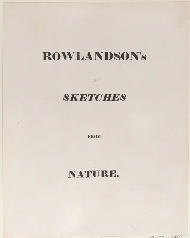 Title page, from "Sketches from Nature" Wall Art by Thomas Rowlandson - High-Resolution Digital Print