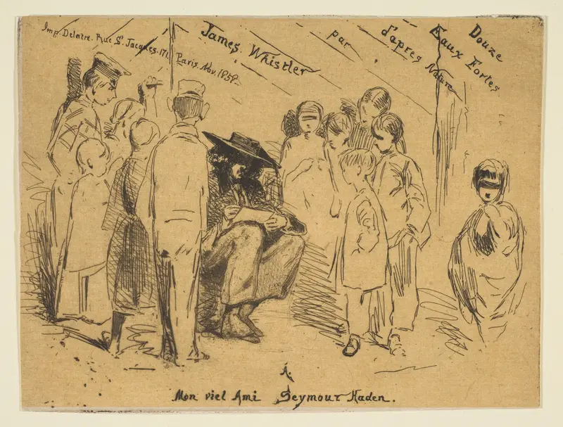 Title Page from the "French Set" (Douze Eaux-Fortes d'Après Nature) Wall Art by James McNeill Whistler - High-Resolution Digital Print