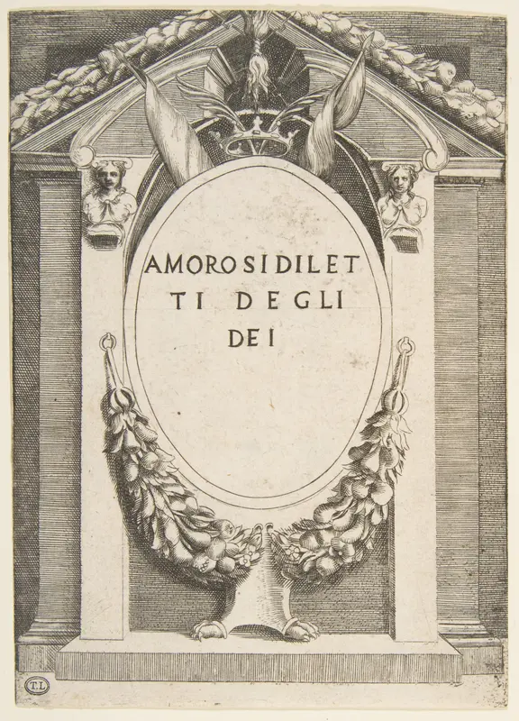 Title page from "The Loves of the Gods" Wall Art by Giulio Bonasone - High-Resolution Digital Print