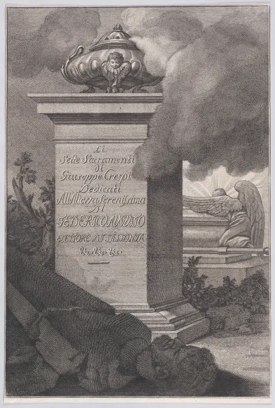 Title page, from "The Seven Sacraments" Wall Art by Lorenzo Zucchi - High-Resolution Digital Print