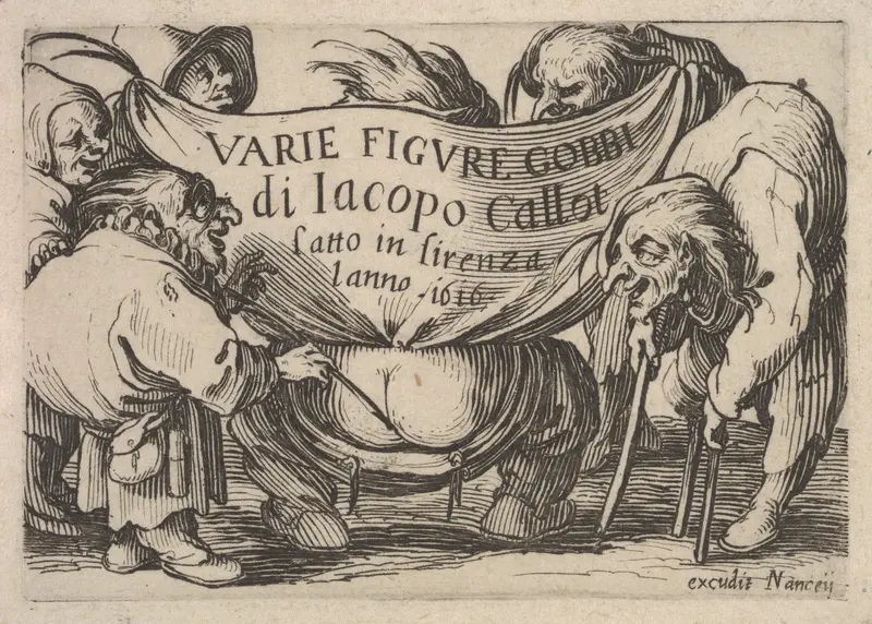 Title page from "Varie Figure Gobbi" Wall Art by Jacques Callot - High-Resolution Digital Print