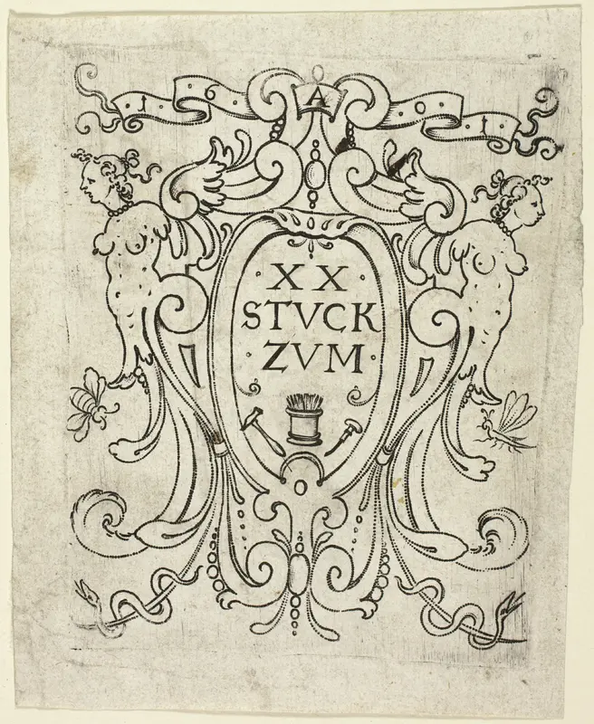 Title page, from XX Stuck zum (ornamental designs for goblets and beakers) Wall Art by Master A.P. - High-Resolution Digital Print