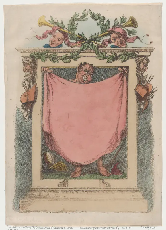 Title Page, Rowlandson's Caricature Magazine Wall Art by Thomas Rowlandson - High-Resolution Digital Print
