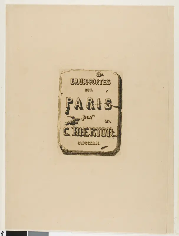 Title Page to Eaux-Fortes sur Paris