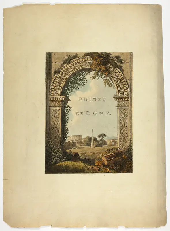 Title Page to Ruins of Rome Wall Art by M. Dubourg - High-Resolution Digital Print