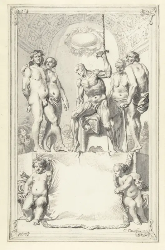 Title Page with Models for Anatomical Drawing Exercises Wall Art by Casper Casteleyn - High-Resolution Digital Print