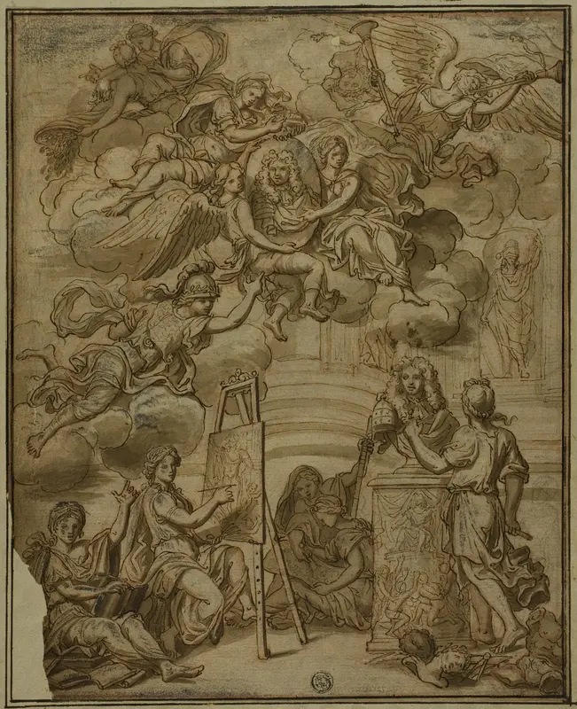 Title Page with Portrait of Viceroy of Naples Wall Art by Francesco Solimena - High-Resolution Digital Print