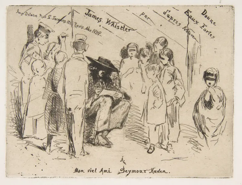 Title to the French Set Wall Art by James McNeill Whistler - High-Resolution Digital Print