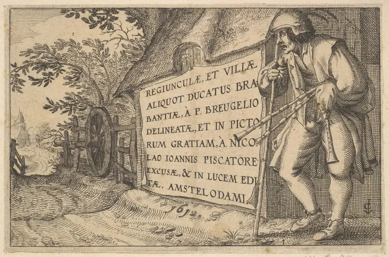 Titleplate to "Regiunculae et Villae Aliquot Ducatus Brabantiae" Wall Art by Claes Jansz. Visscher - High-Resolution Digital Print