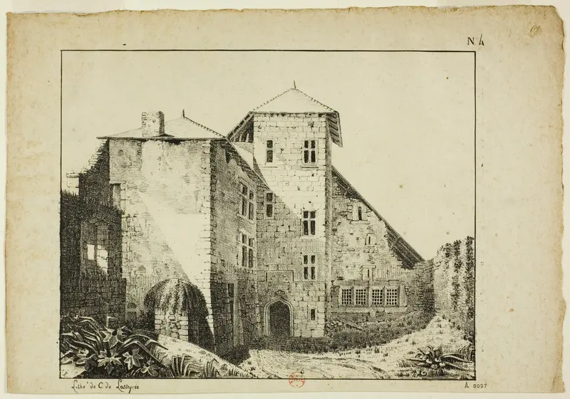 Tivoli, plate four from Views and Buildings of Italy Wall Art by Lameau - High-Resolution Digital Print