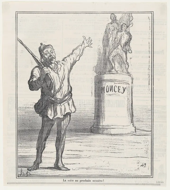To be followed in the next edition!, from 'News of the day,' published in Le Charivari, September 7, 1870 Wall Art by Honoré Daumier - High-Resolution Digital Print