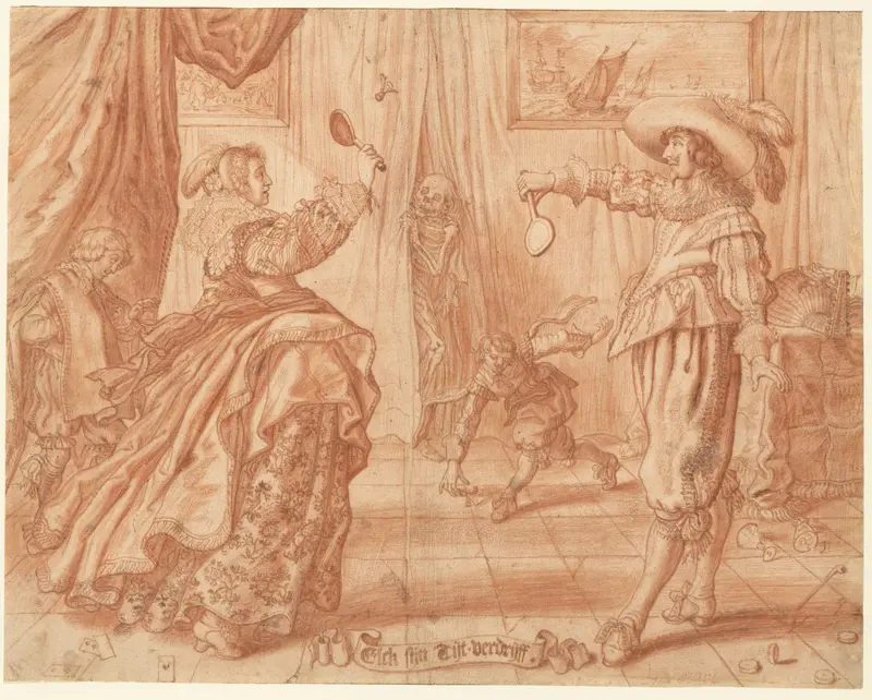 To Each His Own Pastime (Elck Sijn Tijt-Verdrijff) Wall Art by Adriaen van de Venne - High-Resolution Digital Print