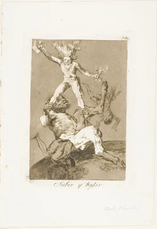 To Rise and to Fall, plate 56 from Los Caprichos