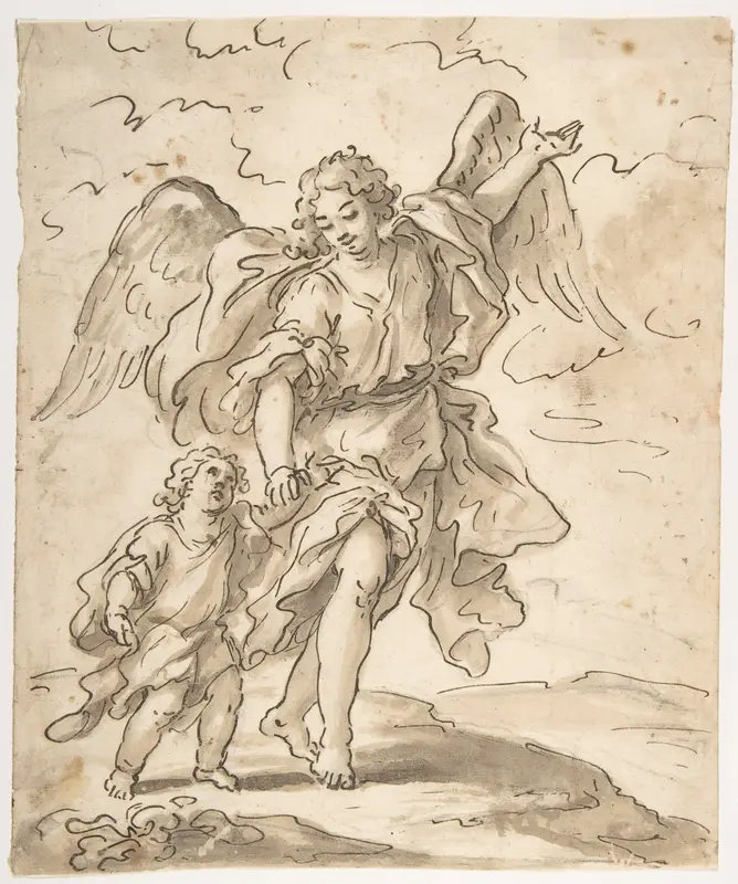 Tobias and the Angel Wall Art by Paolo De Matteis - High-Resolution Digital Print