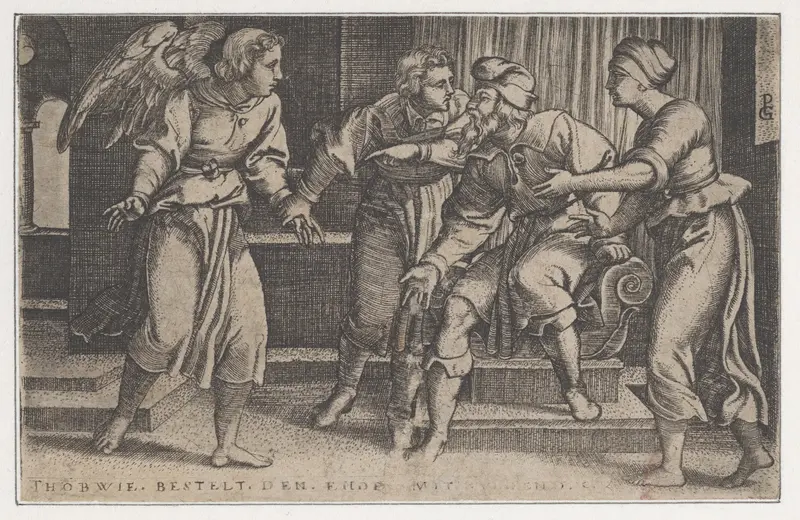 Tobias and the Archangel Raphael, from The Story of Tobias Wall Art by Georg Pencz - High-Resolution Digital Print