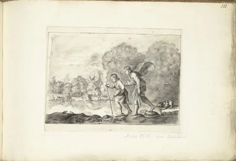 Tobias en de engel Wall Art by Moses ter Borch - High-Resolution Digital Print