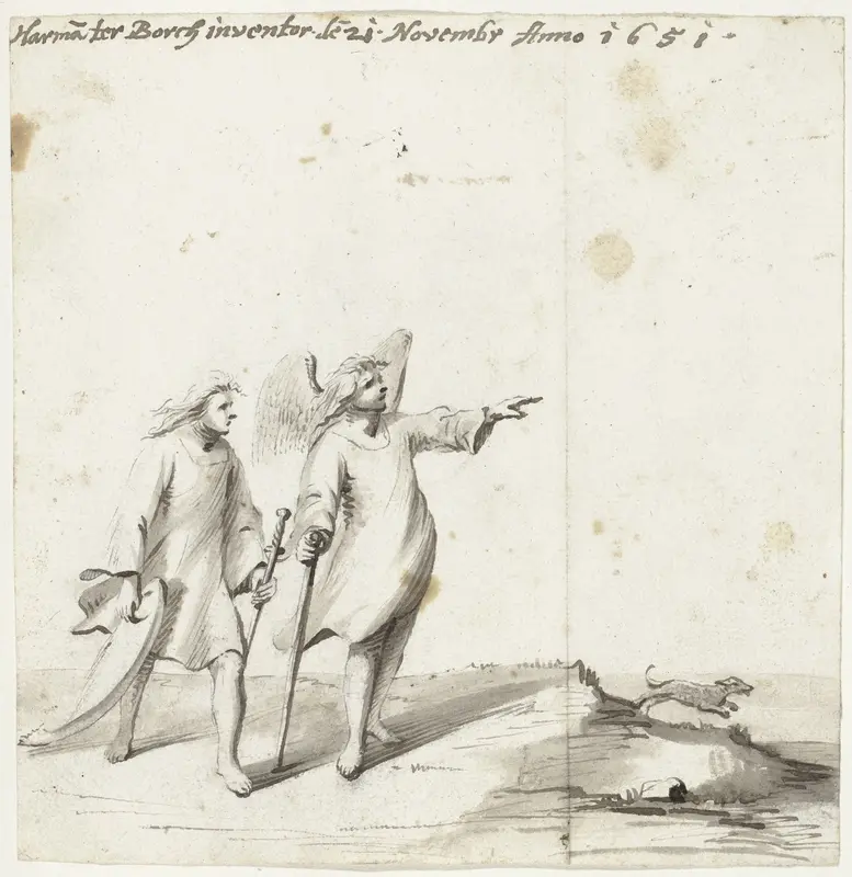 Tobias en de engel Wall Art by Harmen ter Borch - High-Resolution Digital Print