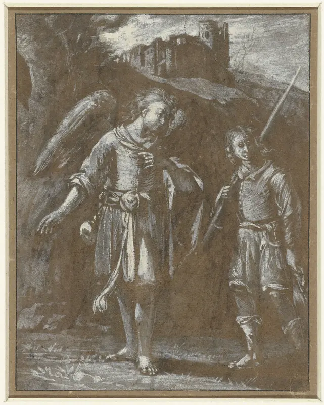Tobias en de engel Wall Art by Adam Elsheimer - High-Resolution Digital Print