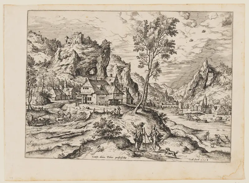 Tobias with the Angel and Dog, from Landscapes with Biblical and Mythological Scenes