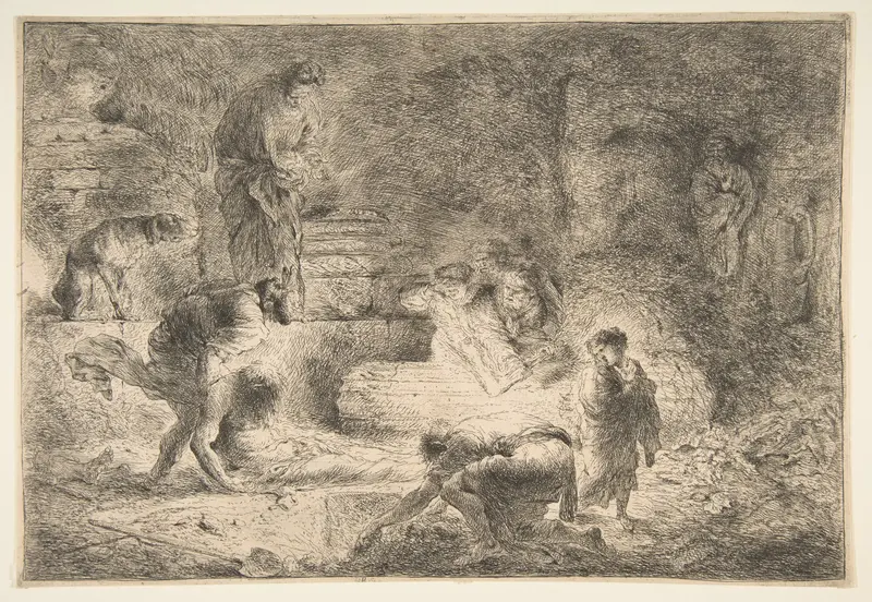 Tobit burying the Dead