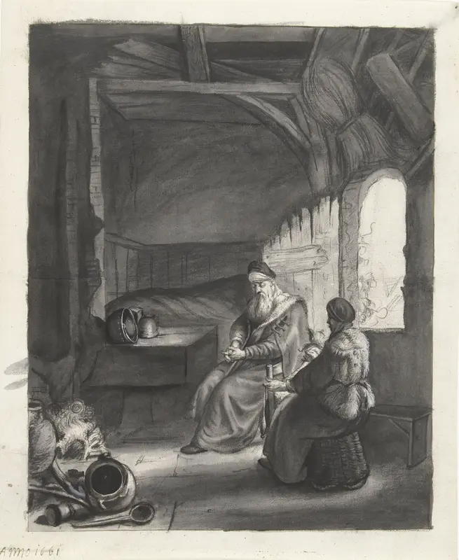 Tobit en Anna Wall Art by Moses ter Borch - High-Resolution Digital Print