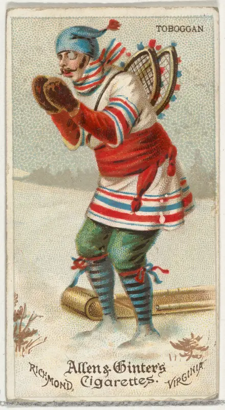 Toboggan, from World's Dudes series (N31) for Allen & Ginter Cigarettes Wall Art by Allen & Ginter - High-Resolution Digital Print