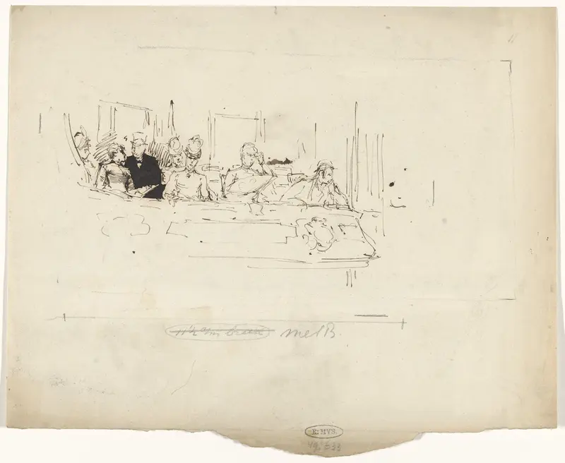 Toeschouwers op het balkon in de schouwburg Wall Art by Marius Bauer - High-Resolution Digital Print