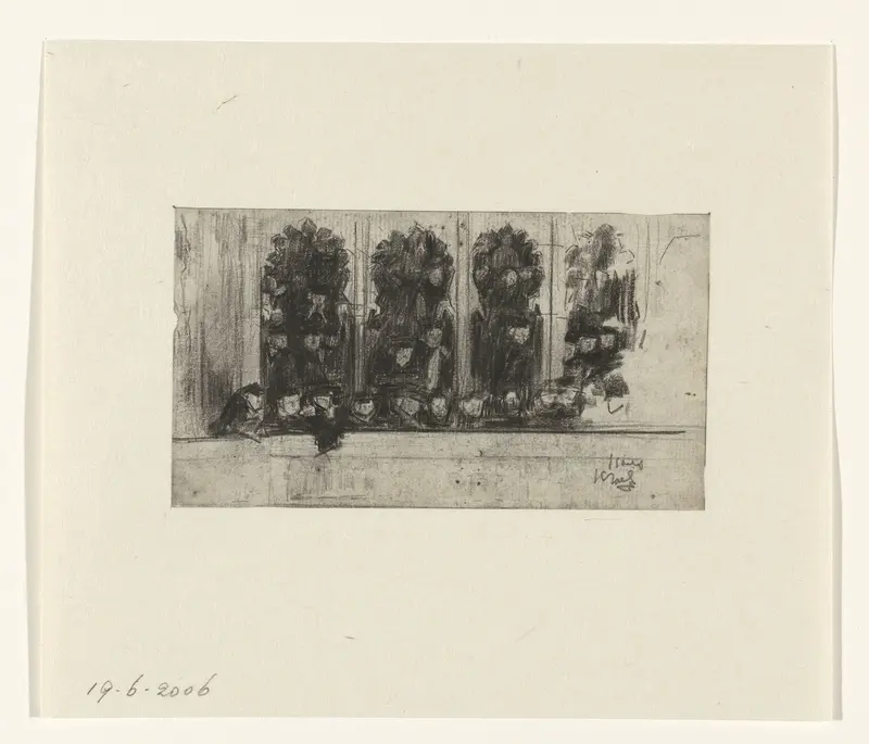 Toeschouwers op het balkon van de schouwburg Wall Art by Isaac Israels - High-Resolution Digital Print