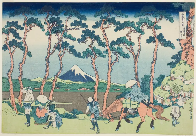 Tokaido Hodogaya, from the series "Thirty-six Views of Mount Fuji (Fugaku sanjurokkei)"